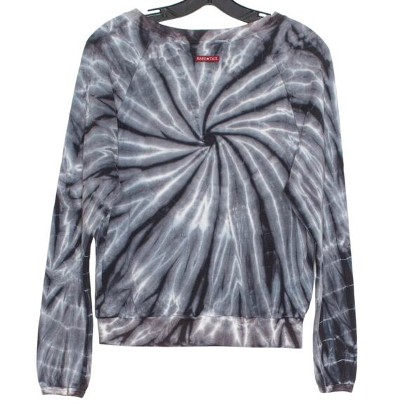 Hard Tail Forever Sweatshirt Tie Dye Boho Hipster Retro Grunge Indie Gray Small - Picture 2 of 6